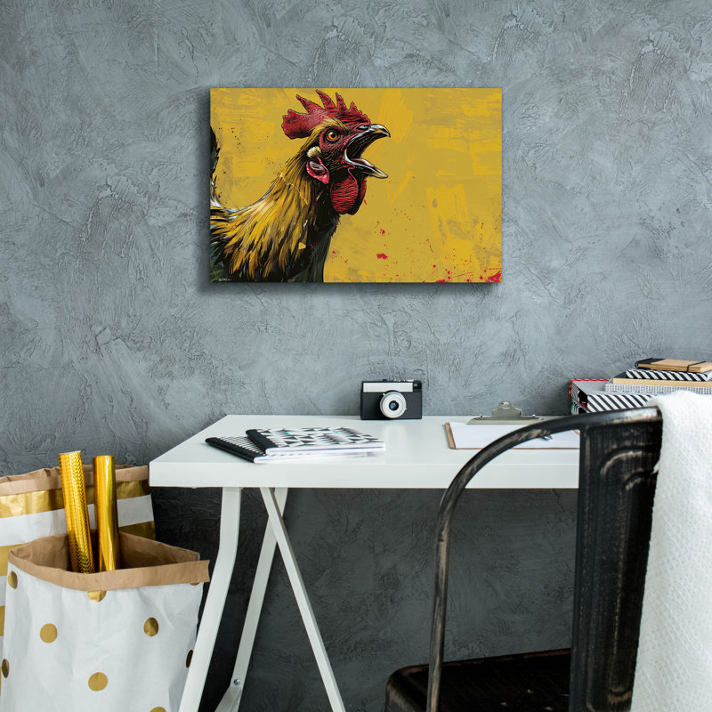 «August Rooster» par Momart, August Grove, H 12 po x l 18 po x P 0,75 po