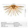 Eadey Flush Mount Sputnik Ceiling Lamp in Gold