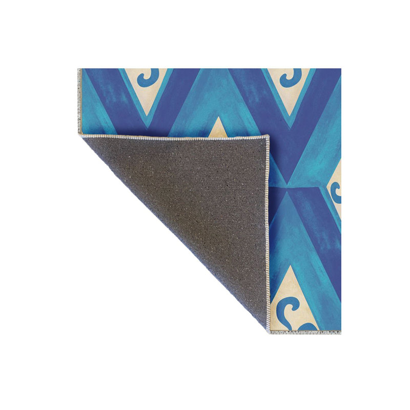 Tapis décoratif géométrique à motif géométrique en X lavable, Sous-tapis rectangulaire 2 pi 6 po x 4 pi 11 po