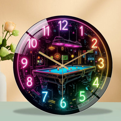 Horloge murale en verre Neon
