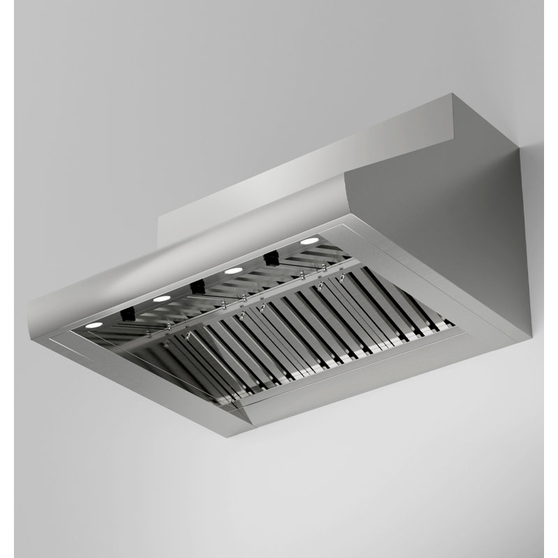 48" 1200 CFM Ducted Wall Mount Range Hood in Chrome with Nightlight, 51"
