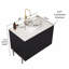 Meuble-lavabo autoportant avec lavabo et 2 portes