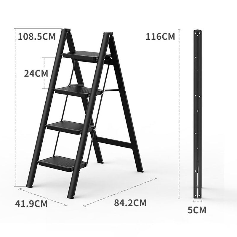 4-Step Steel Folding Step Stool Ladder