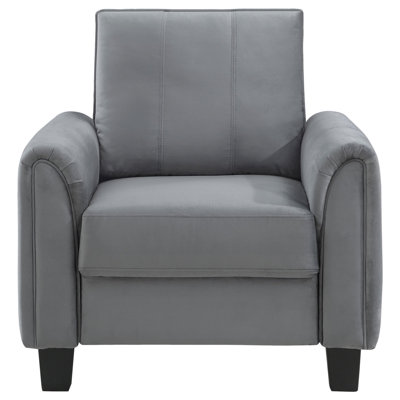Dixon Grey Upholstered Rolled Arm Accent Chair