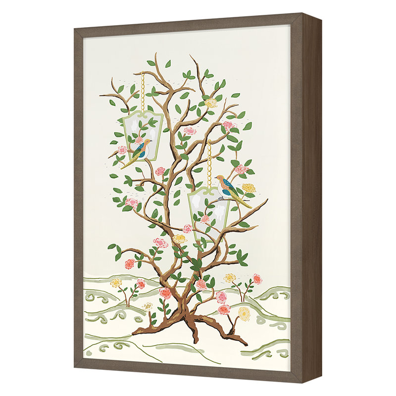 Larchmont 1 (White) Print by Dana Gibson, 40" H x 26" W x 1.5" D, Walnut