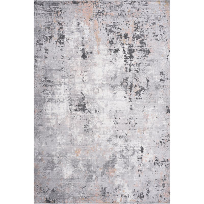 Loom & Grey/Multi Abstract Area Rug 6X9. Non-Shedding, Stain For Study, Dining Room, Bedroom, Living Room. 6X9 Rug. , Non-Shedding Eat-In Kitchen, Pet