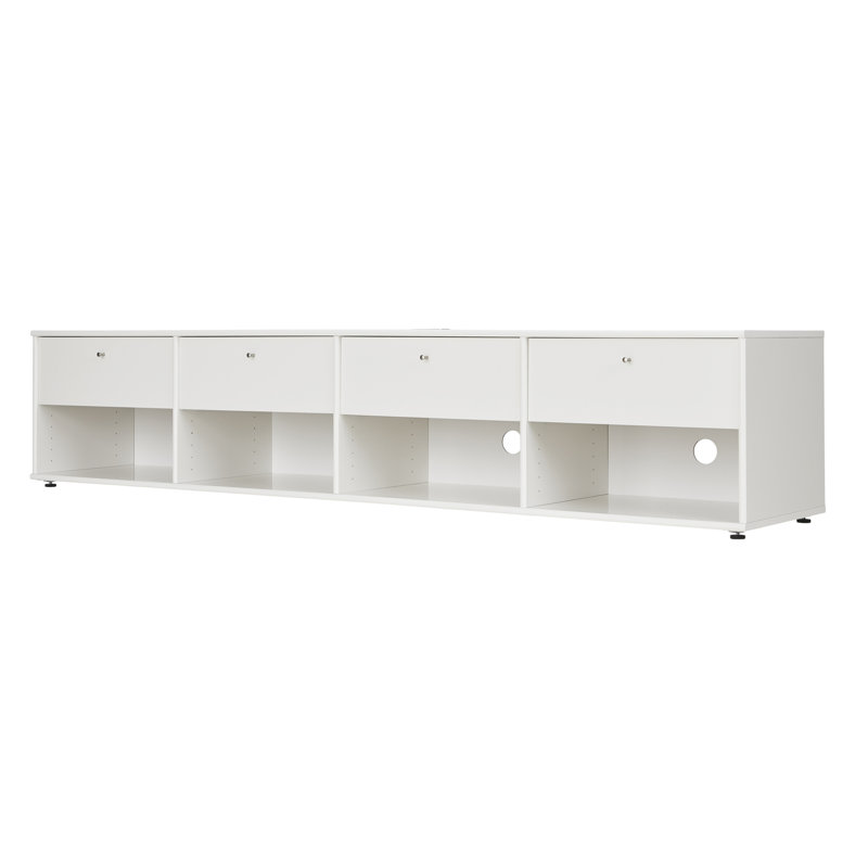 Mistral Unfinished TV Stand for TVs up to 88", White