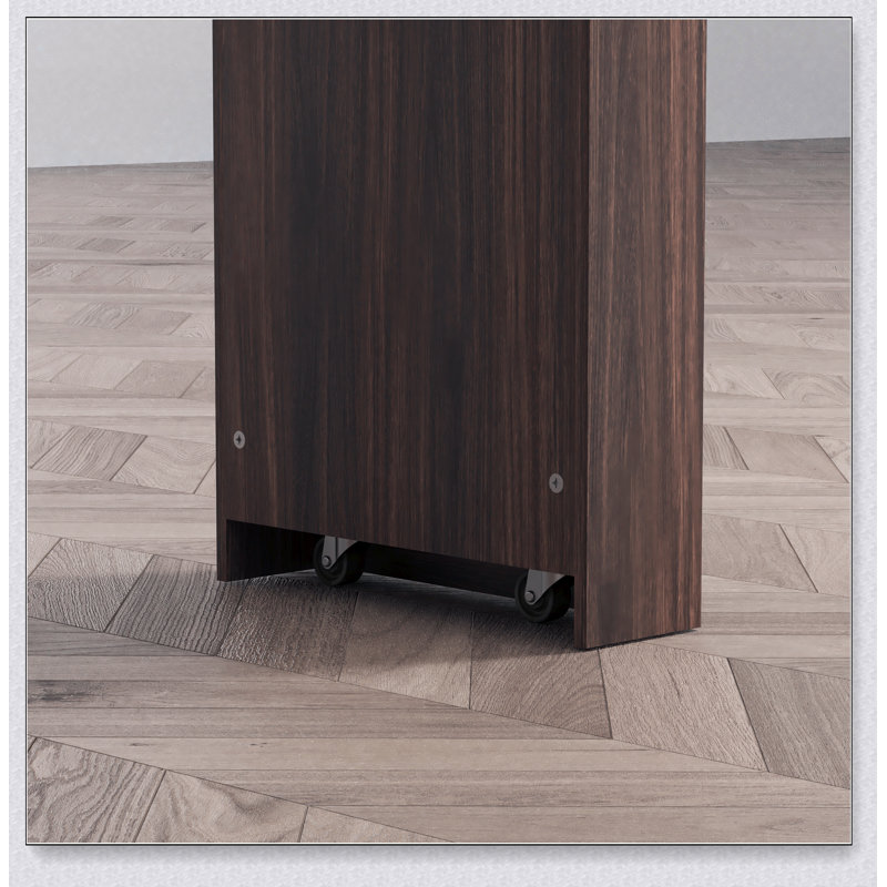 Modern Bar Cabinet with Rotating top, Counter Height Dining Cabinet