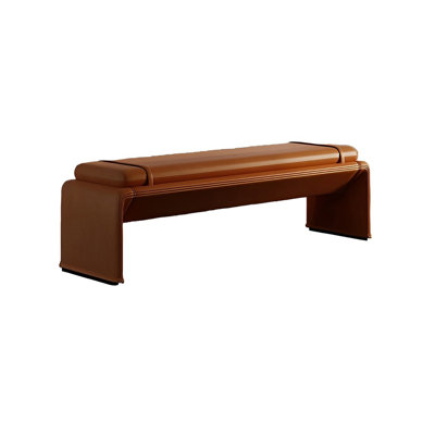 Navjodh Leather Match Upholstered Bench