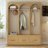 Farmhouse Wooden Style Hall Tree with Arched Design, Elegant Entryway Bench with Retro Hooks, Rustic Coat Rack & Shoe Organizer with Drawers-287169189