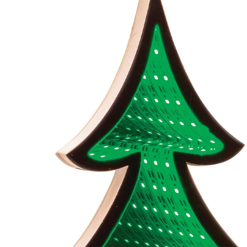 Arbre de Noël décoratif en acrylique vert 12 "avec DEL