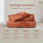 Solayne Boho Tufted Duvet Cover Set – Textured Geometric Pattern, Pumpkin Color, Corner Ties & Zipper Closure-111549005-111548996