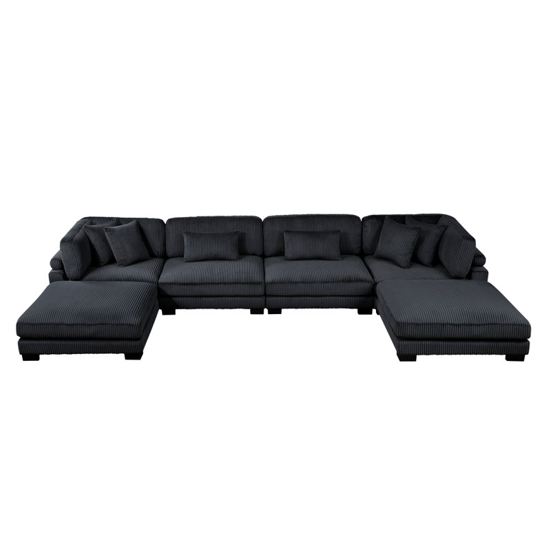 Canapé modulaire 6 pièces avec repose-pieds Traverse