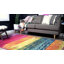 Tapis rayé bleu / rose / vert Eddins-1585154498