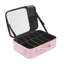 Makeup Bag With Mirror, Lights And Adjustable Dividers-938676150