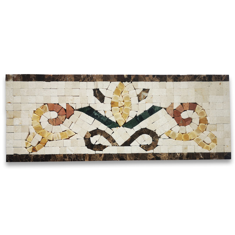 4.7 in. x 12.2 in. Marble Tile