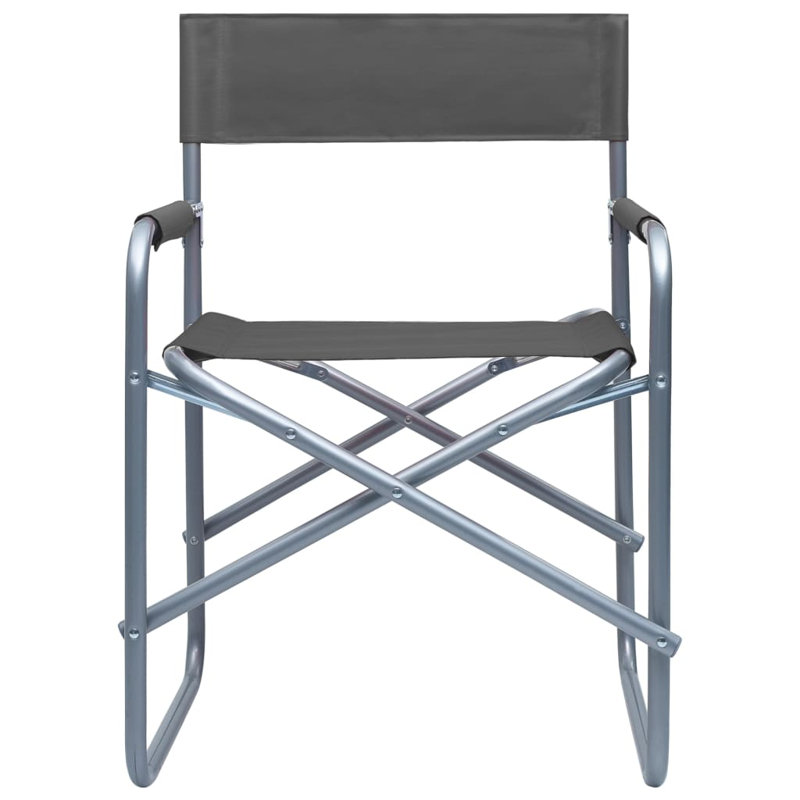 Zinvor Folding Patio Dining Armchair, Grey