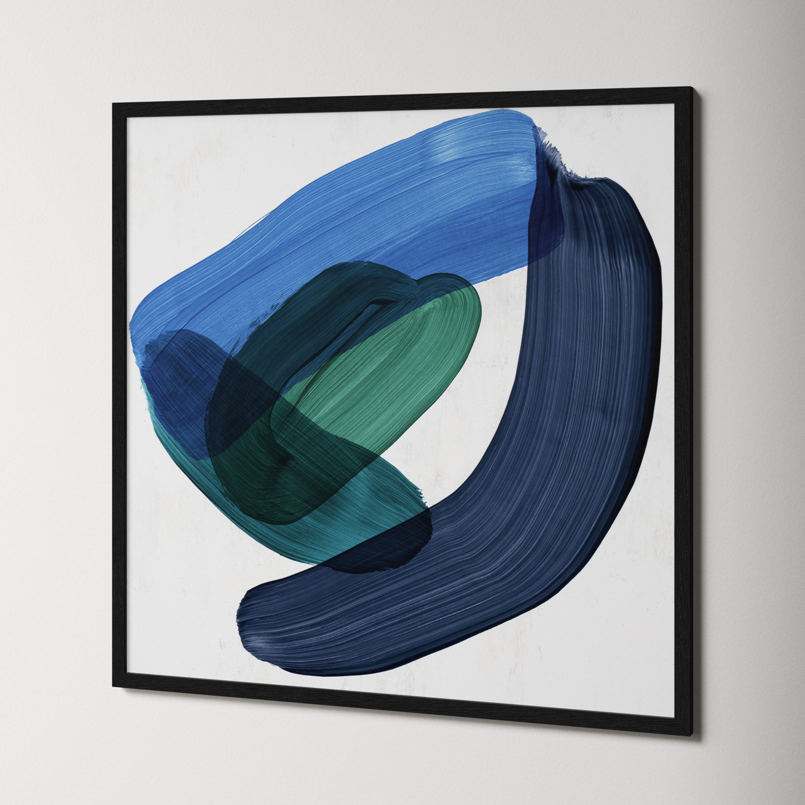 Smooth Bend II, 32" H x 32" W x 0.75" D, Black