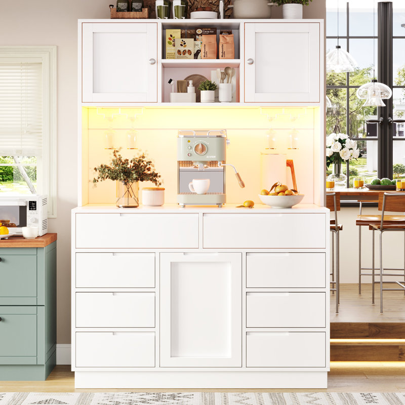 183.5cm Kitchen Pantry, White