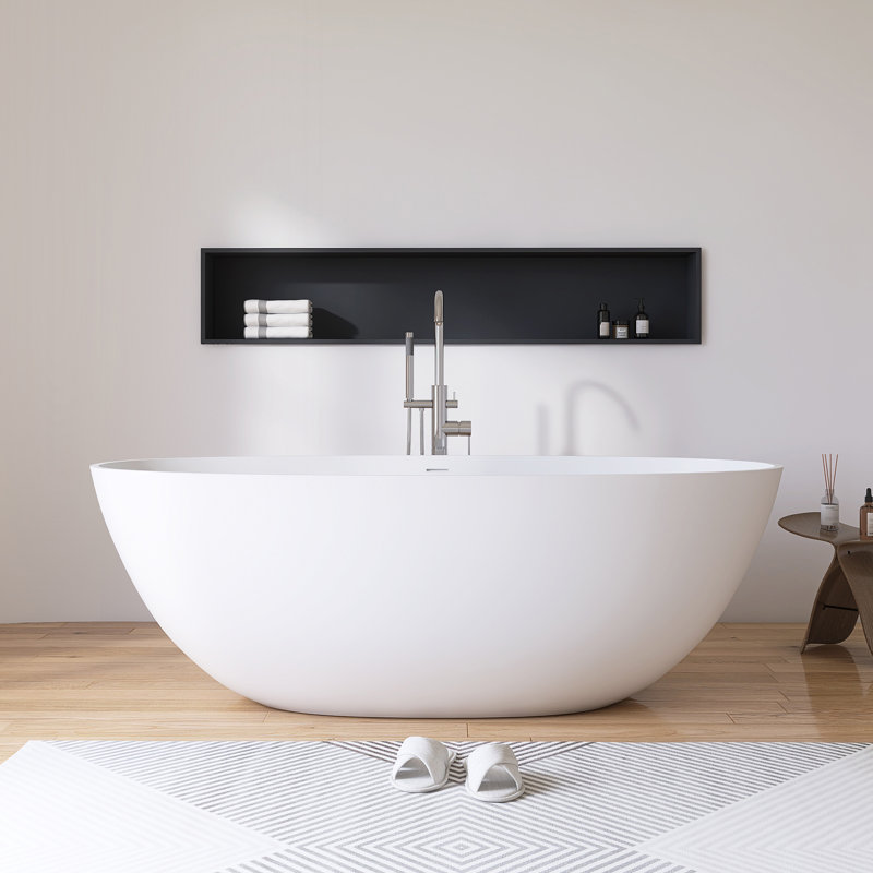 Baignoire de trempage autoportante 65 po. X 30 po., Blanc