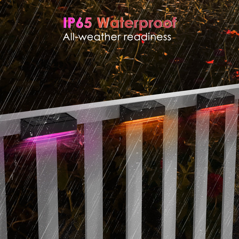 Solar Powered Integrated Led Step Light Pack (set Of 6)
