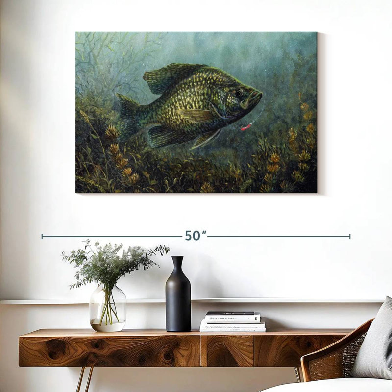 Brampt Black Crappie, 26" H x 39" W