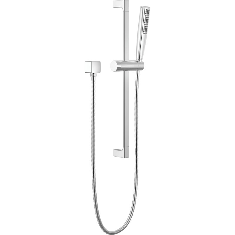 Douchette à main à jet unique avec barre coulissante et jet FeatherRain, Lumicoat® chrome