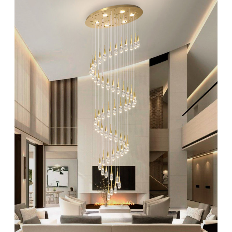 Très grand lustre très grand, Or, 240" H X 32" W X 32" D