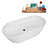63" Streamline Soaking Freestanding Tub and Tray With Internal Drain-101683095