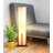 Parker 48 in. Farmhouse 2-Light LED Energy Efficient Floor Lamp with Beige Fabric Cylinder Shade