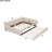 Beige Upholstered Bed Frame With & Twin Size Trundle - , No Box Spring, Bedroom Essential Full In Strong Wood, Spring For A Gorgeous Interior-1401955351