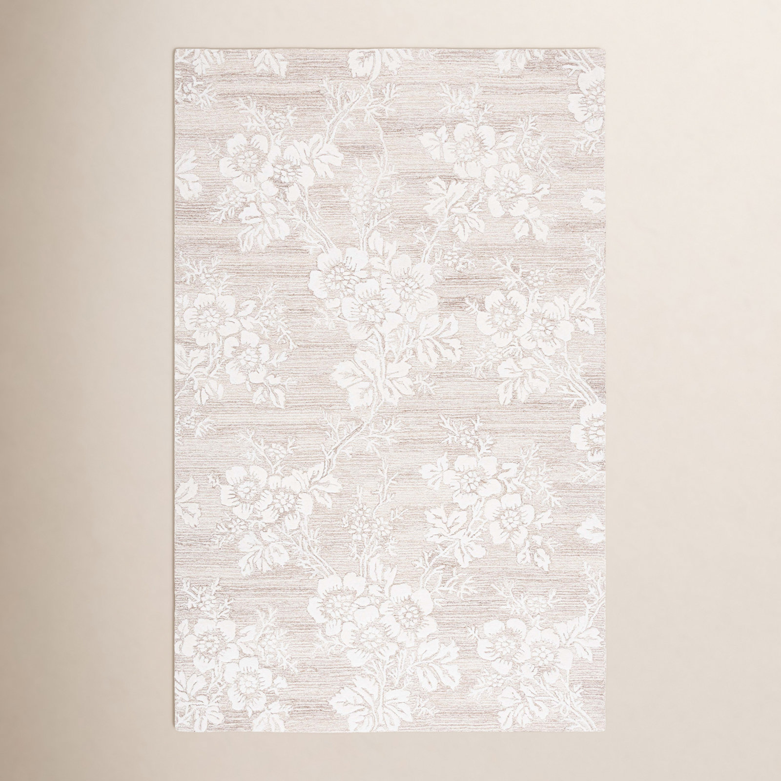 Hand-Tufted Wool Floral Rug, Rectangle 8' x 10'