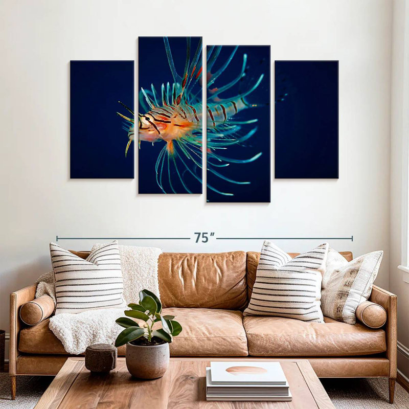 Brampt Colorful Lionfish, 42" H x 68" W