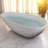 59" X 30.75" Solid Surface Stone Resin Freestanding Soaking Bathtub-101933337