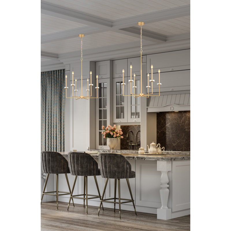 Lustre 6 lumières Parrish Mordern, Mordern Gold