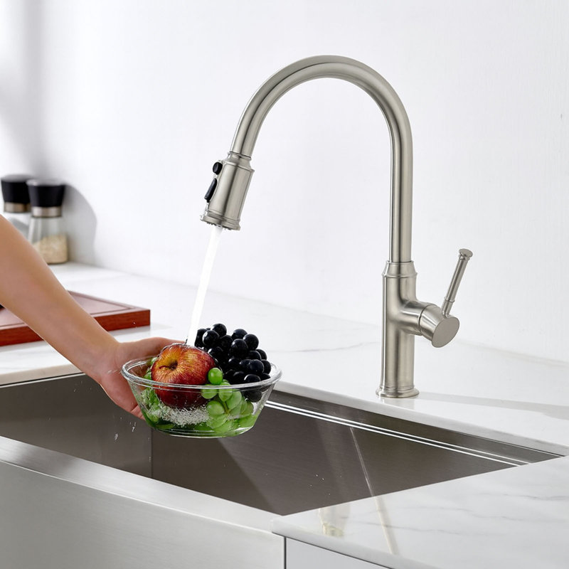 OAKLAND Pull Down Kitchen Faucet, Brushed Nickel