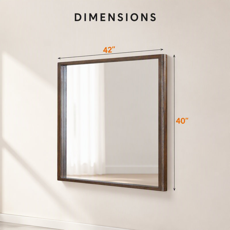 Miroir en chêne brun