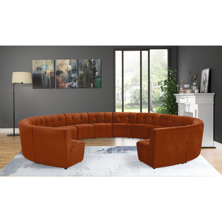 Jedson 14 - Piece Velvet Sectional