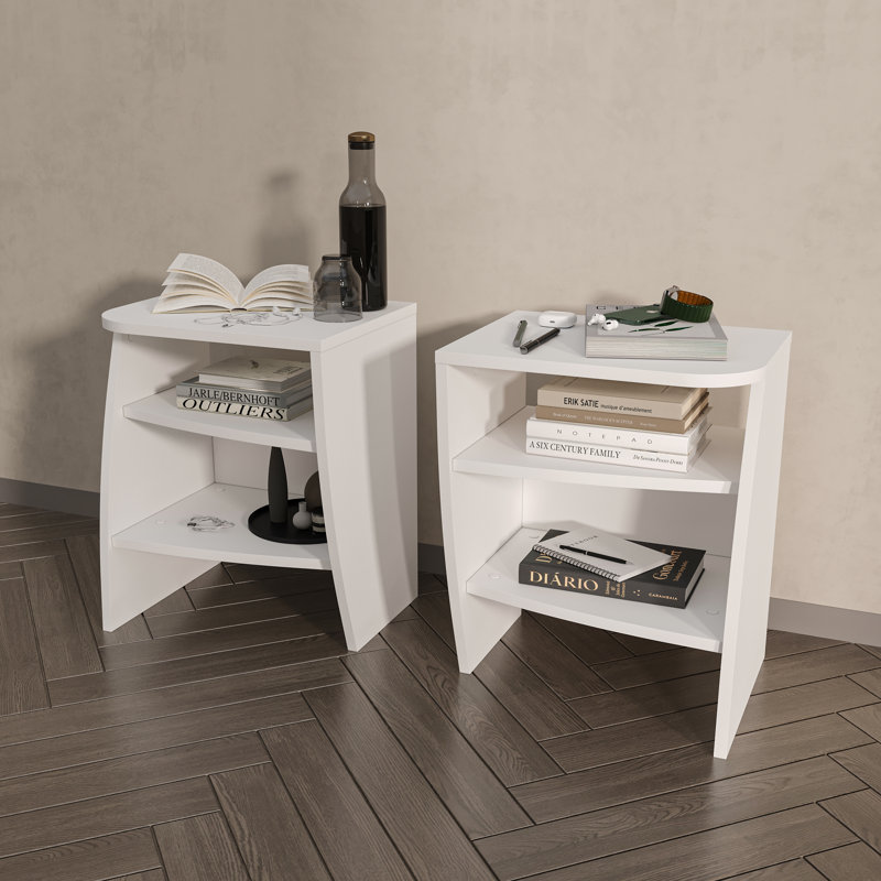 Table de chevet Nova - Ensemble de 2 tablettes ouvertes