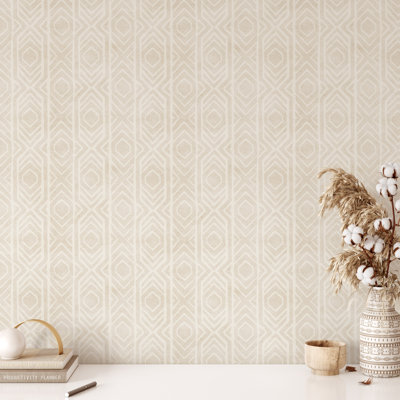 Aleazay Boho Ikat Peel and Stick Wallpaper