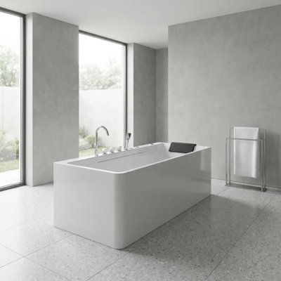 x 31.5'' Freestanding Soaking Acrylic Bathtub
