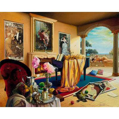 Orlando Quevedo Medium Agua De Amor on Acrylic - Size: 30"L x 24"W