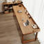 Bureau en bois de pin massif avec 3 tiroirs - Design à bord fermé-1827846355