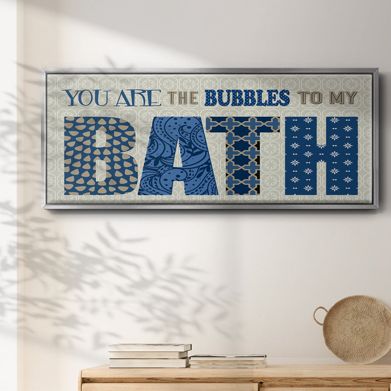 Bath Bubbles - Toile encadrée, H 8 po x l 20 po