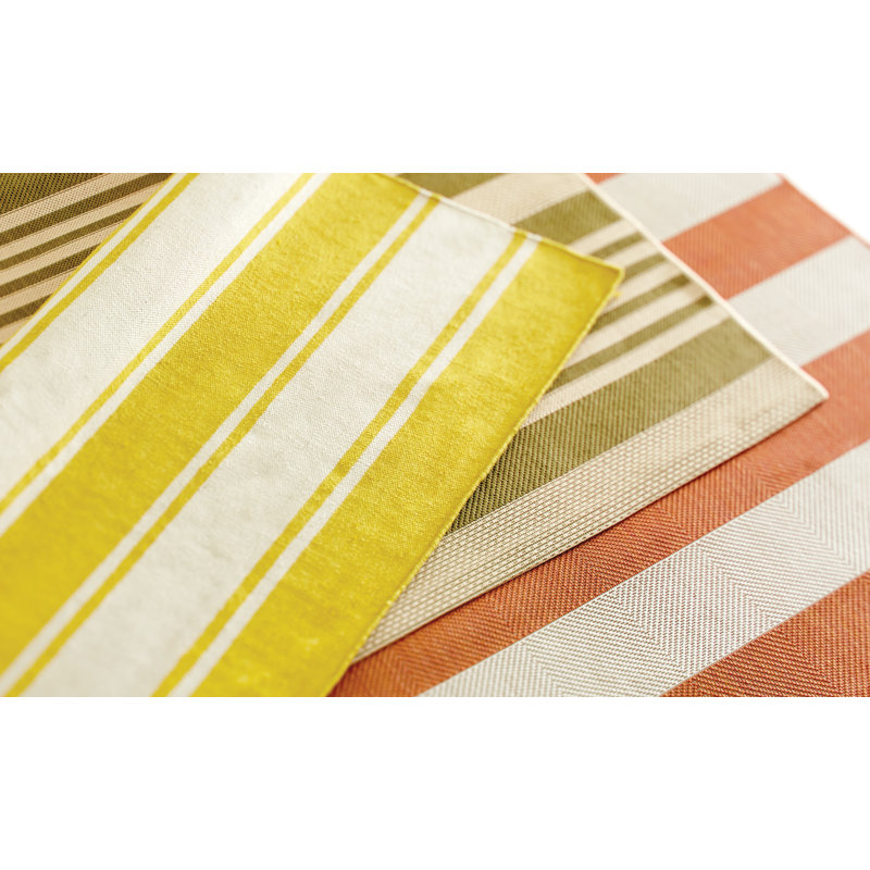 Arneshia Striped Machine Made Power Loom Acrylic Indoor / Outdoor Area Indoor/Outdoor Area Rug in Green/Beige, Round 7'1"