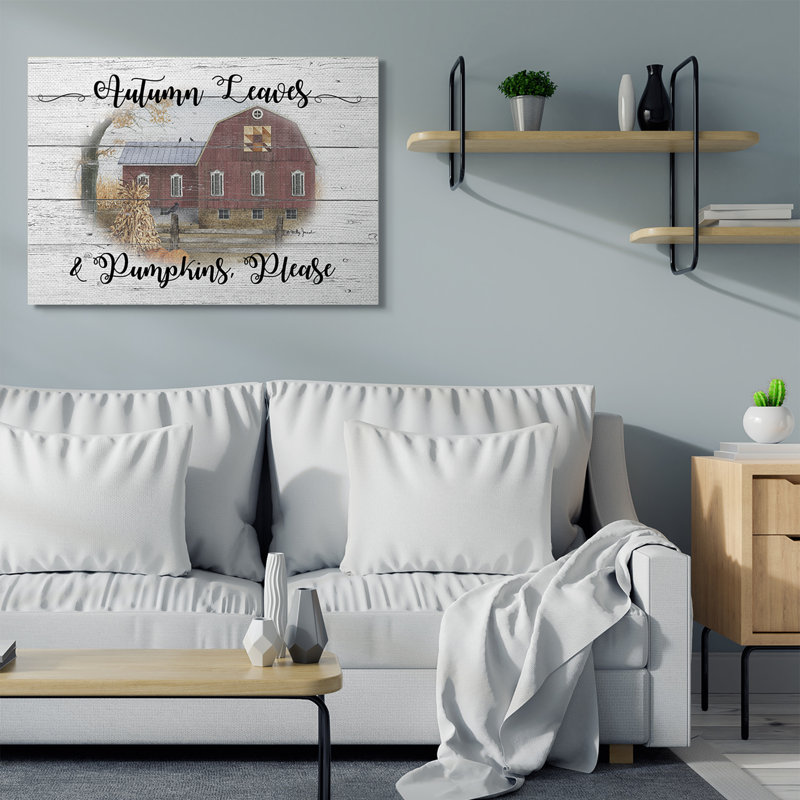«Pumpkins S'il vous plaît Fall Autumn Farm Rustic Wood Textured Design» par Billy Jacobs - impression d'art graphique