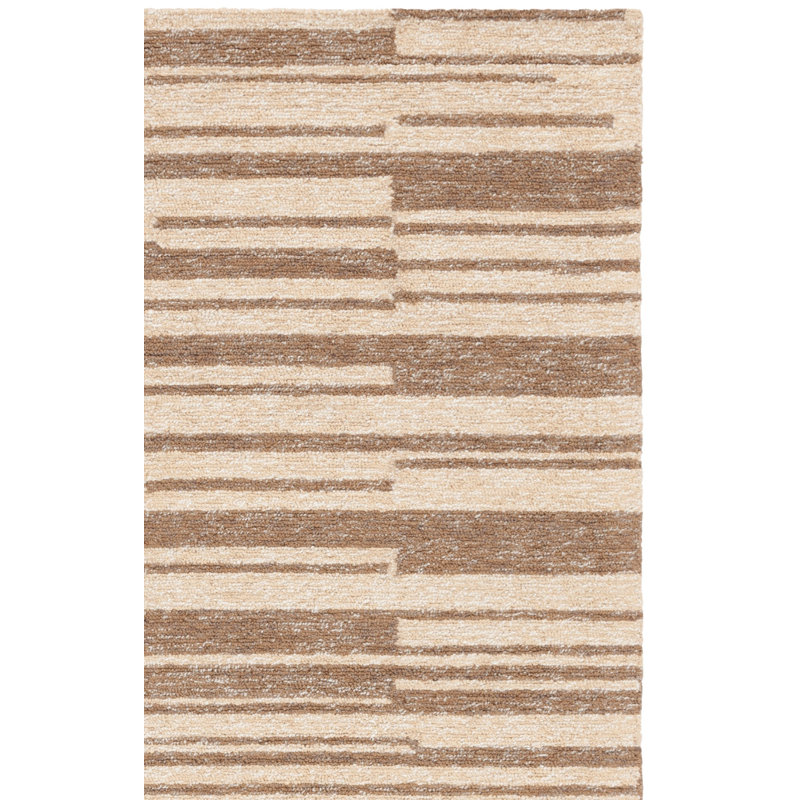 Tapis rayé en jute de coton Esen, Rectangle 8 pi x 10 pi