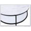 Table de bout ronde moderne en faux marbre avec plateau de rangement 1pc
