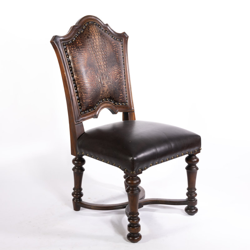 Chaise d'appoint en cuir Beazer, Brun