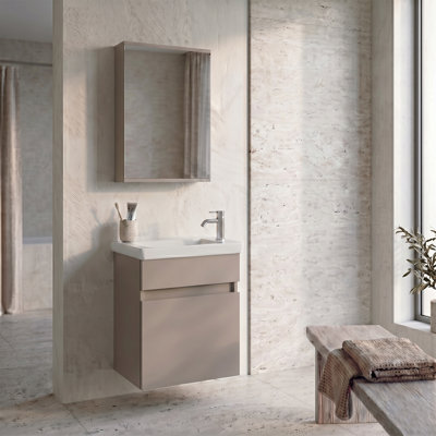 Alastair Floating Single Bathroom Vanity Set with Medicine Cabinet